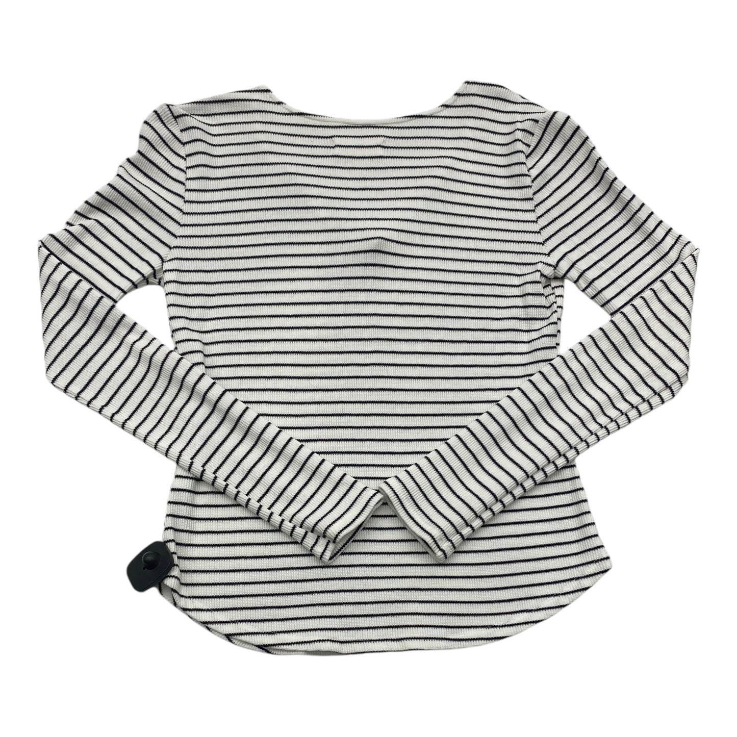 Top Long Sleeve By Cmc In Black & White, Size: M