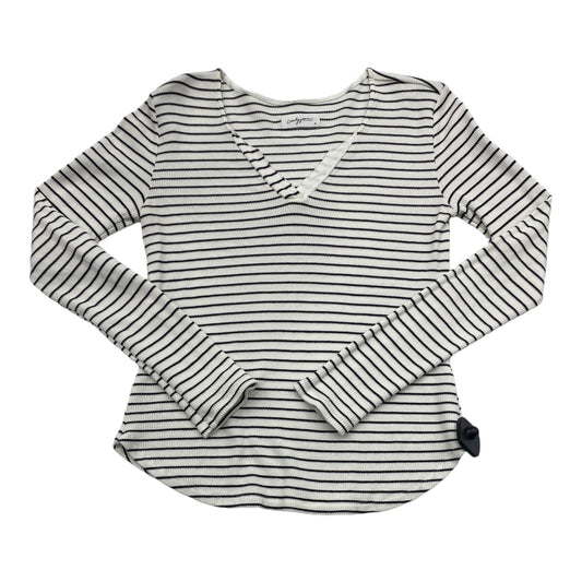 Top Long Sleeve By Cmc In Black & White, Size: M