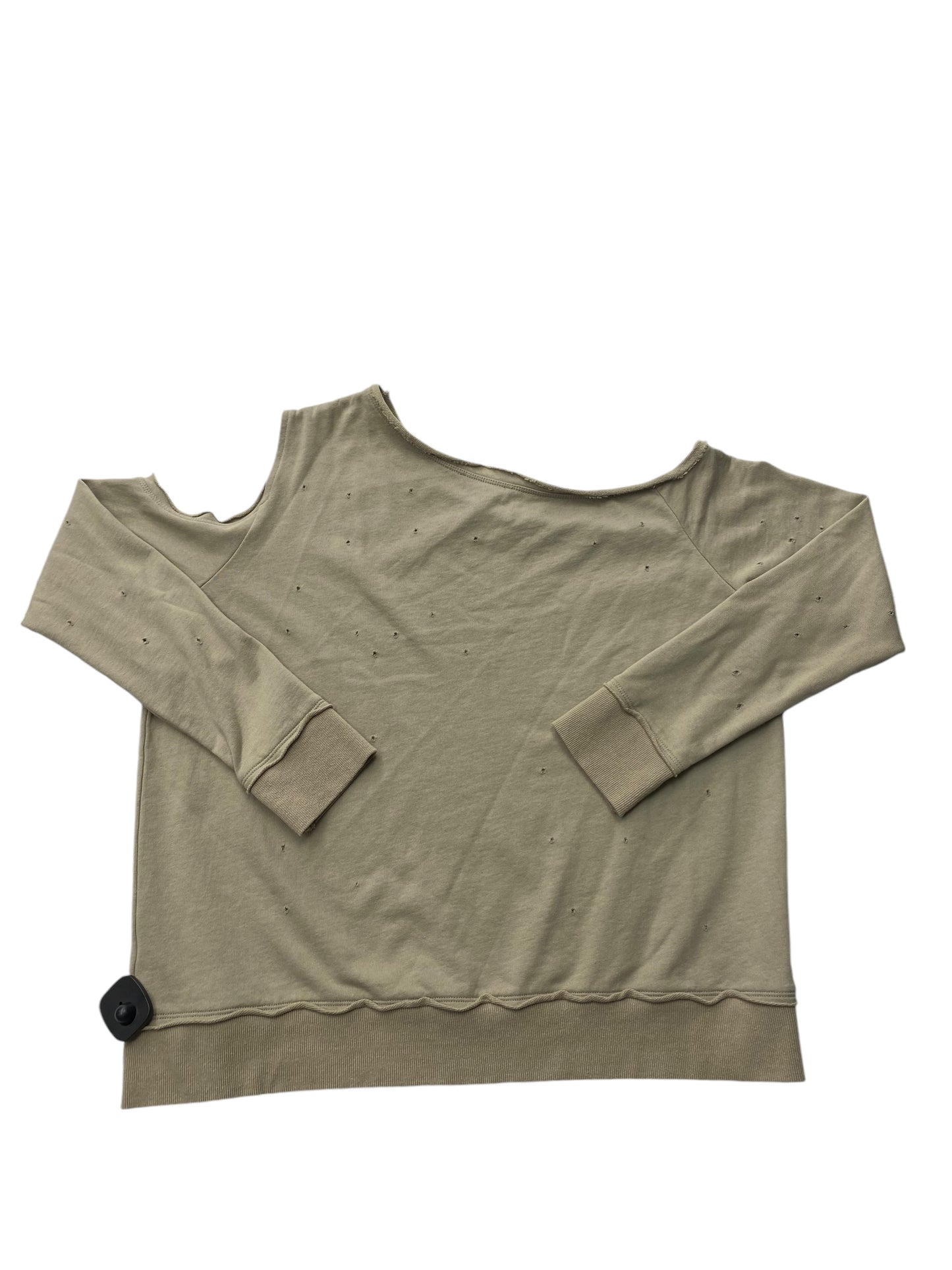 Top Long Sleeve By Fate In Taupe, Size: L