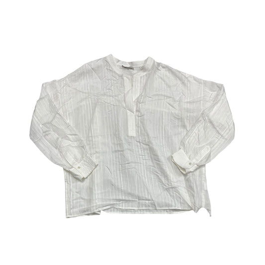 Top Long Sleeve By Vince In White, Size: Xl