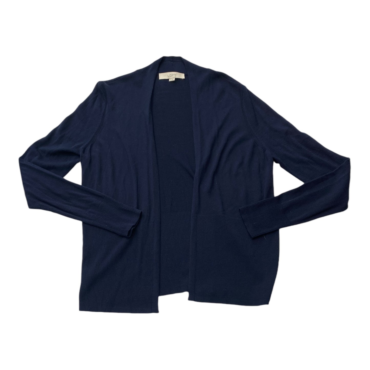 Sweater Cardigan By Loft In Navy, Size: M