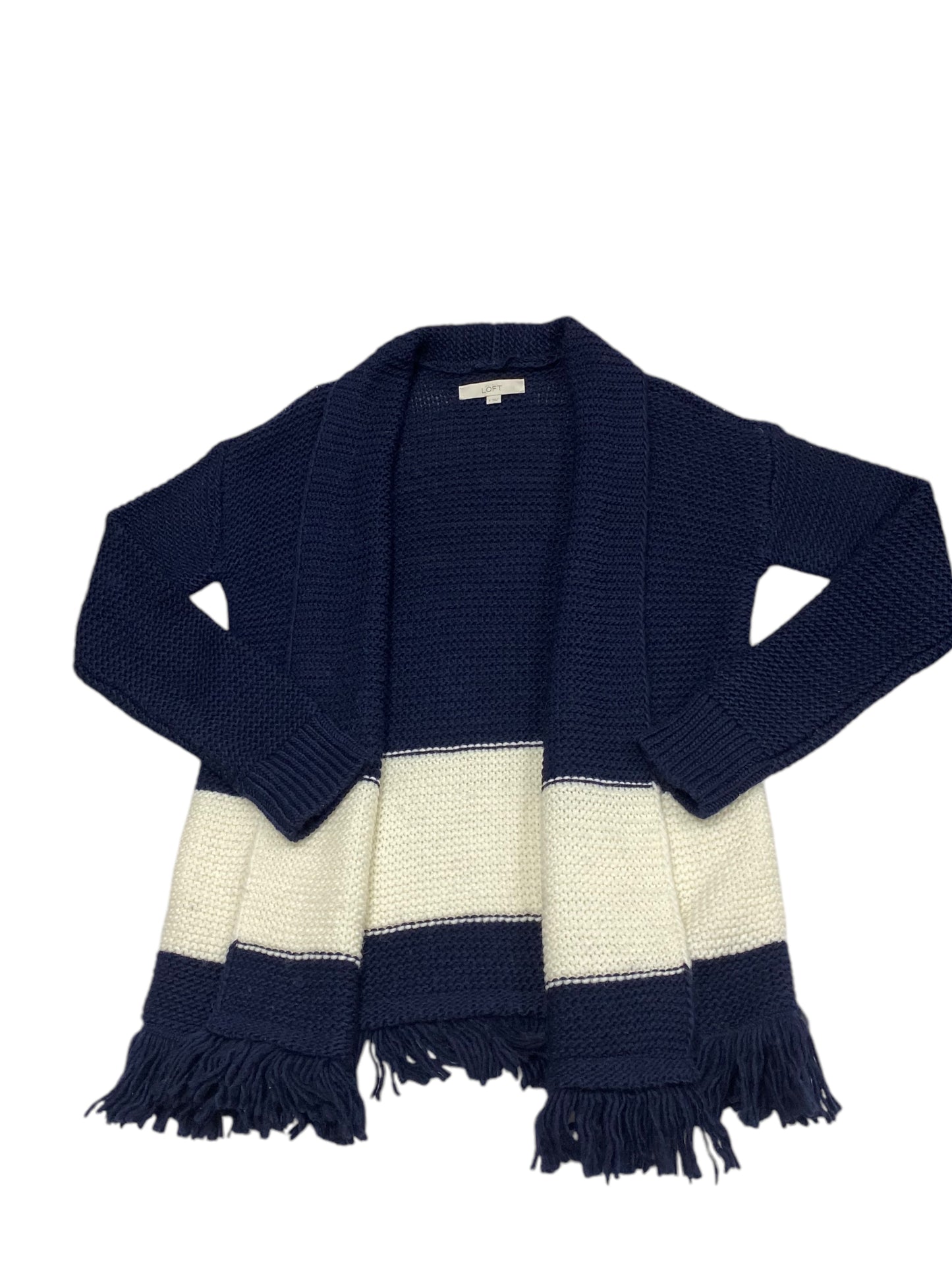 Sweater By Loft In Blue & White, Size: S