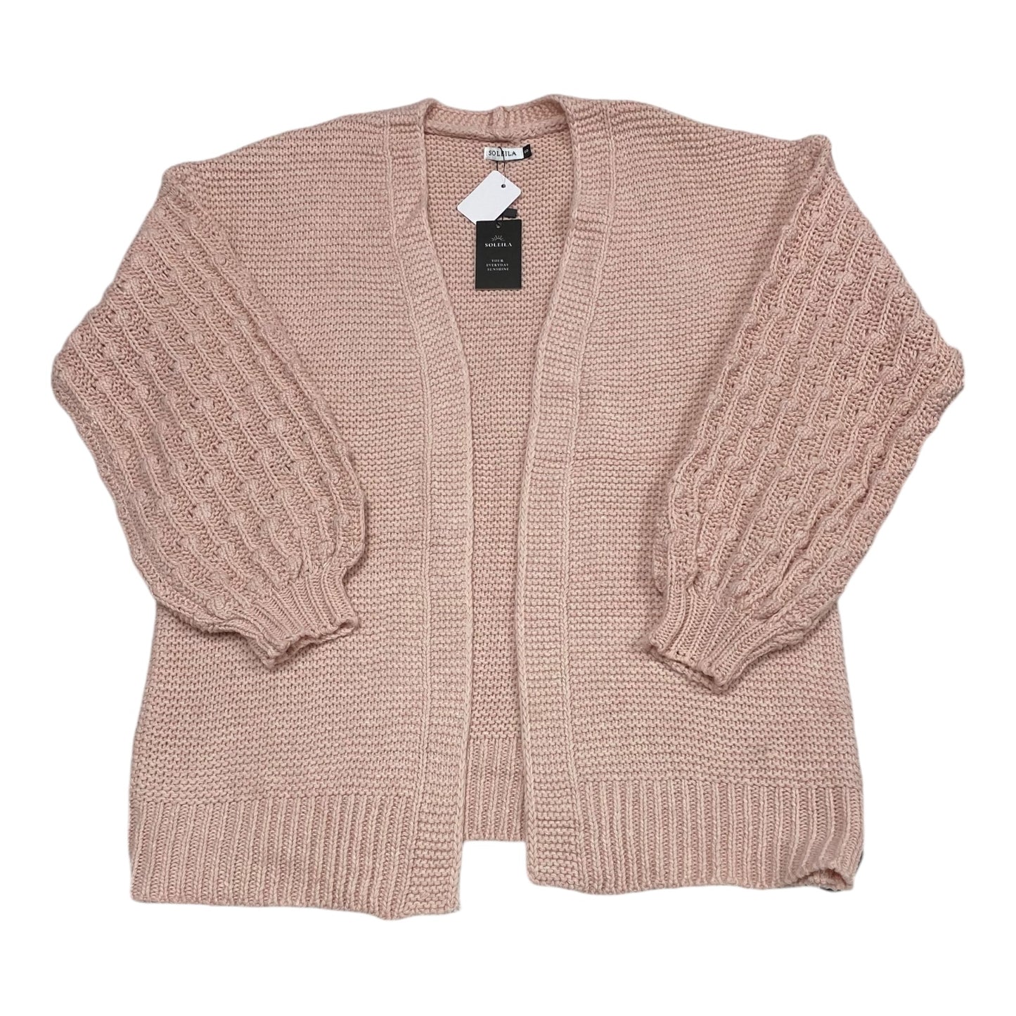 Sweater Cardigan By Soleila In Pink, Size: S