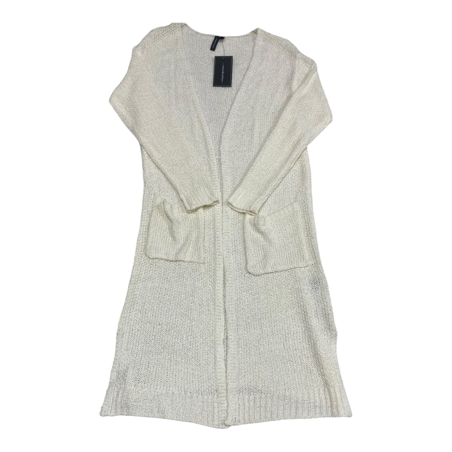 Sweater Cardigan By Moon & Madison In White, Size: M