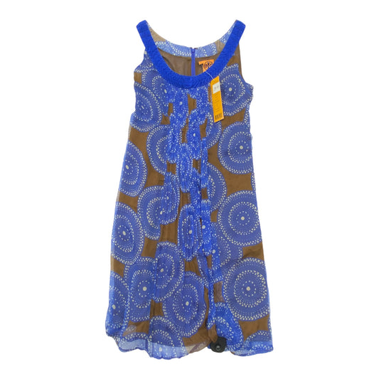 Dress Designer By Tory Burch In Blue & Brown, Size: 10