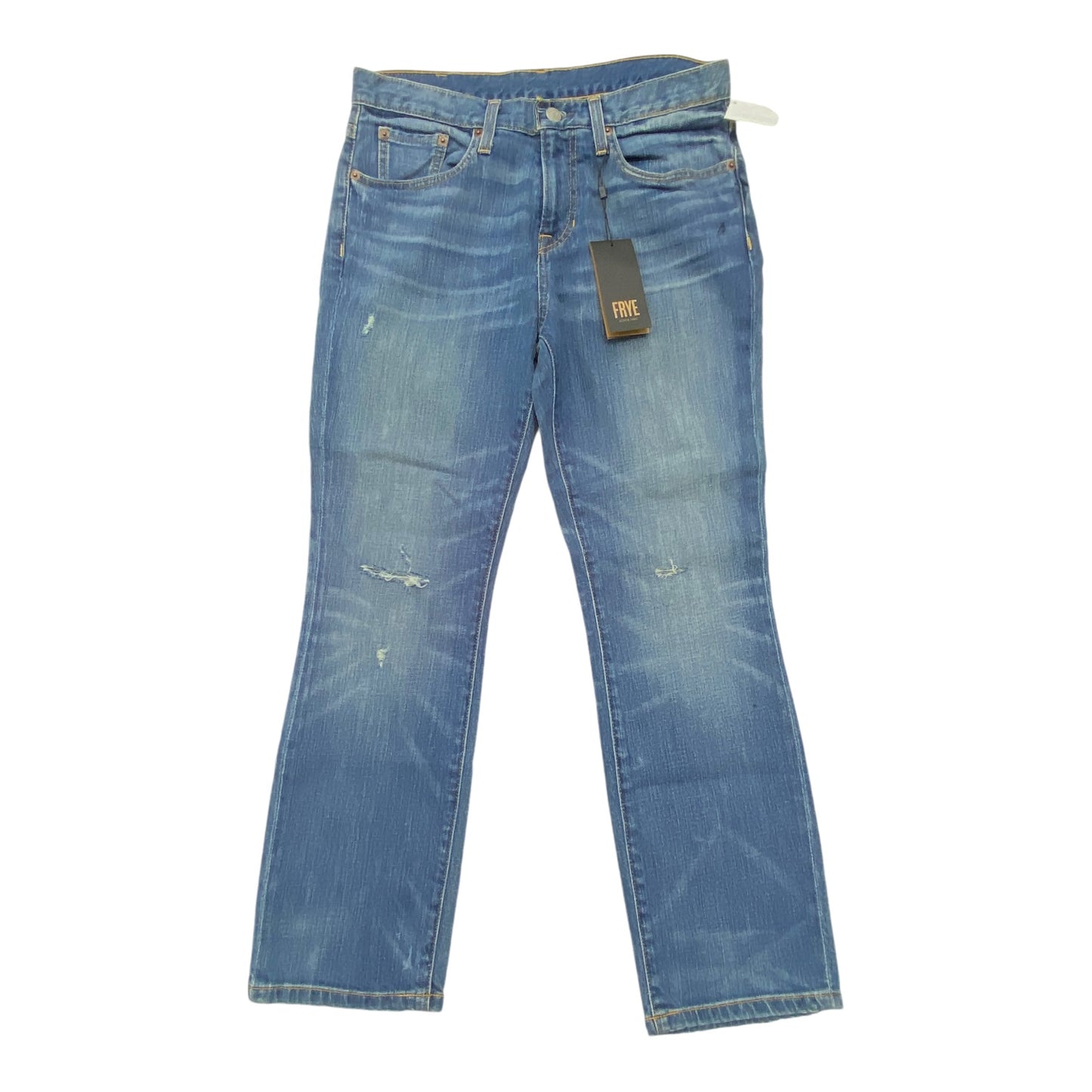 Jeans Straight By Frye In Blue Denim, Size: 6