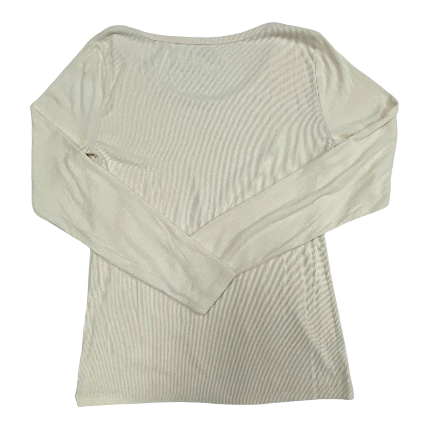 Top Long Sleeve By Loft In Cream, Size: L