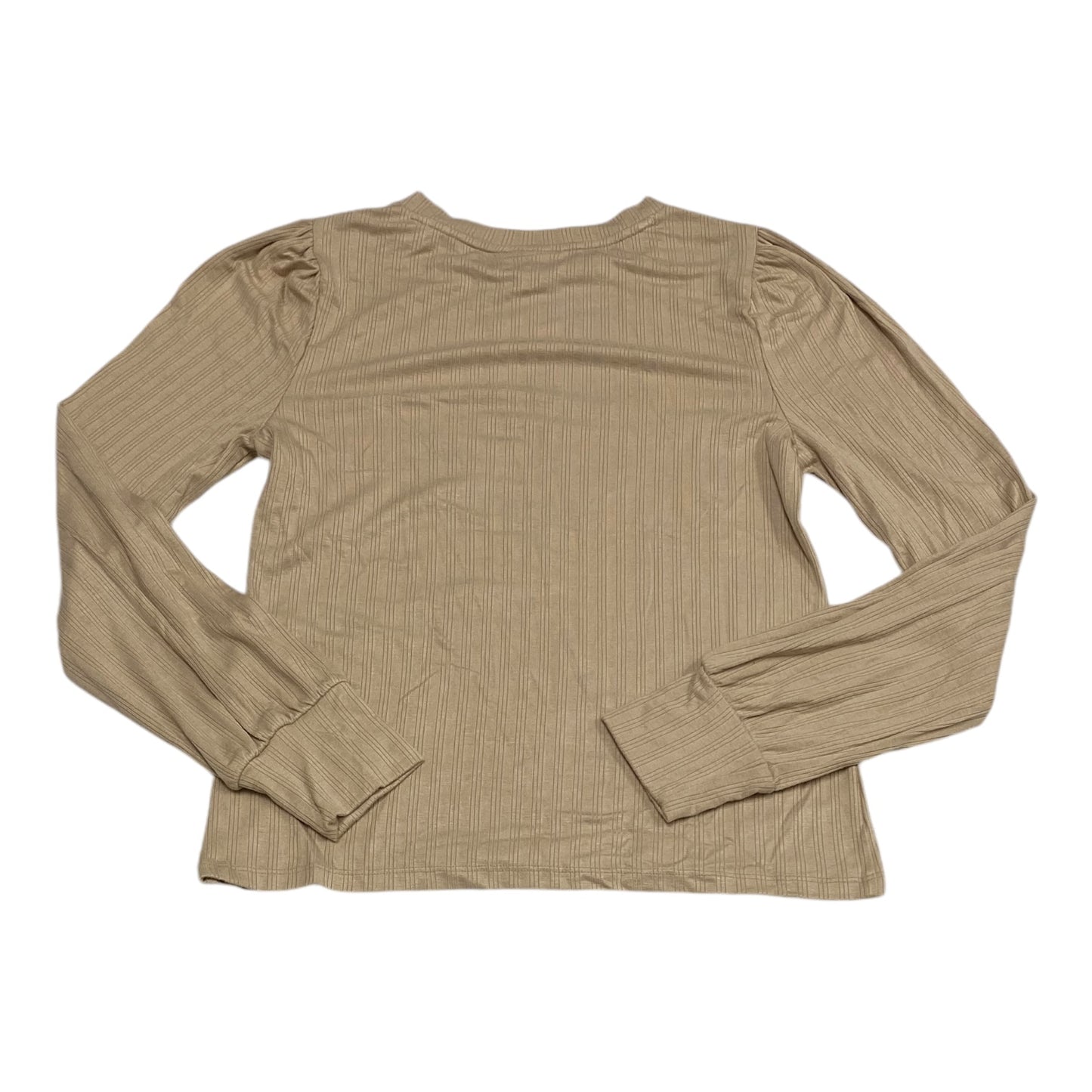 Top Long Sleeve By On 34th In Beige, Size: S