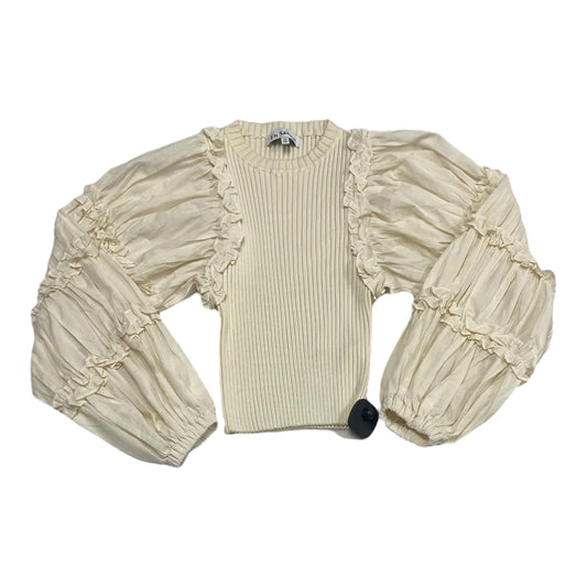 Top Long Sleeve By En Saison In Ivory, Size: Xs