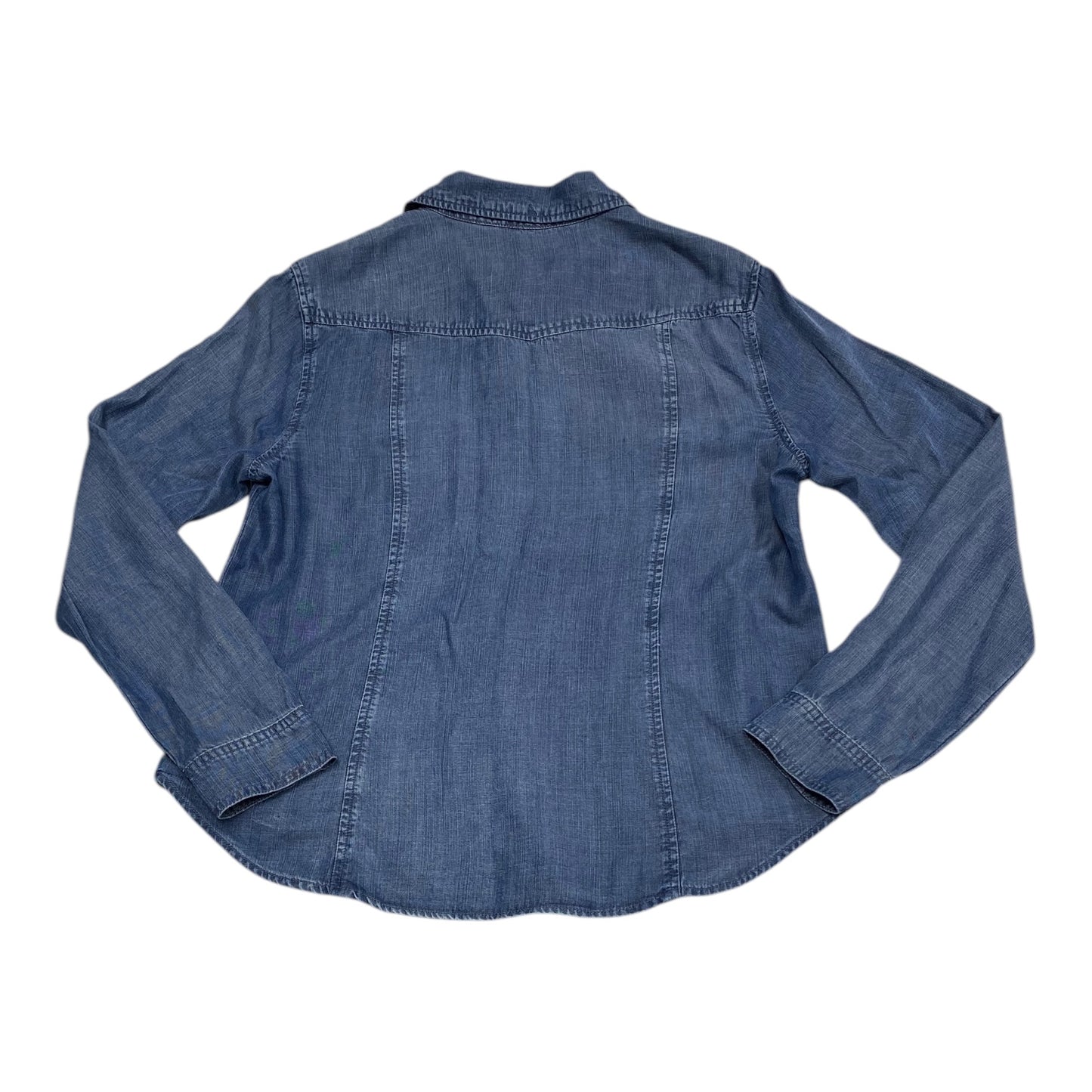 Top Long Sleeve By Cloth & Stone In Blue Denim, Size: M