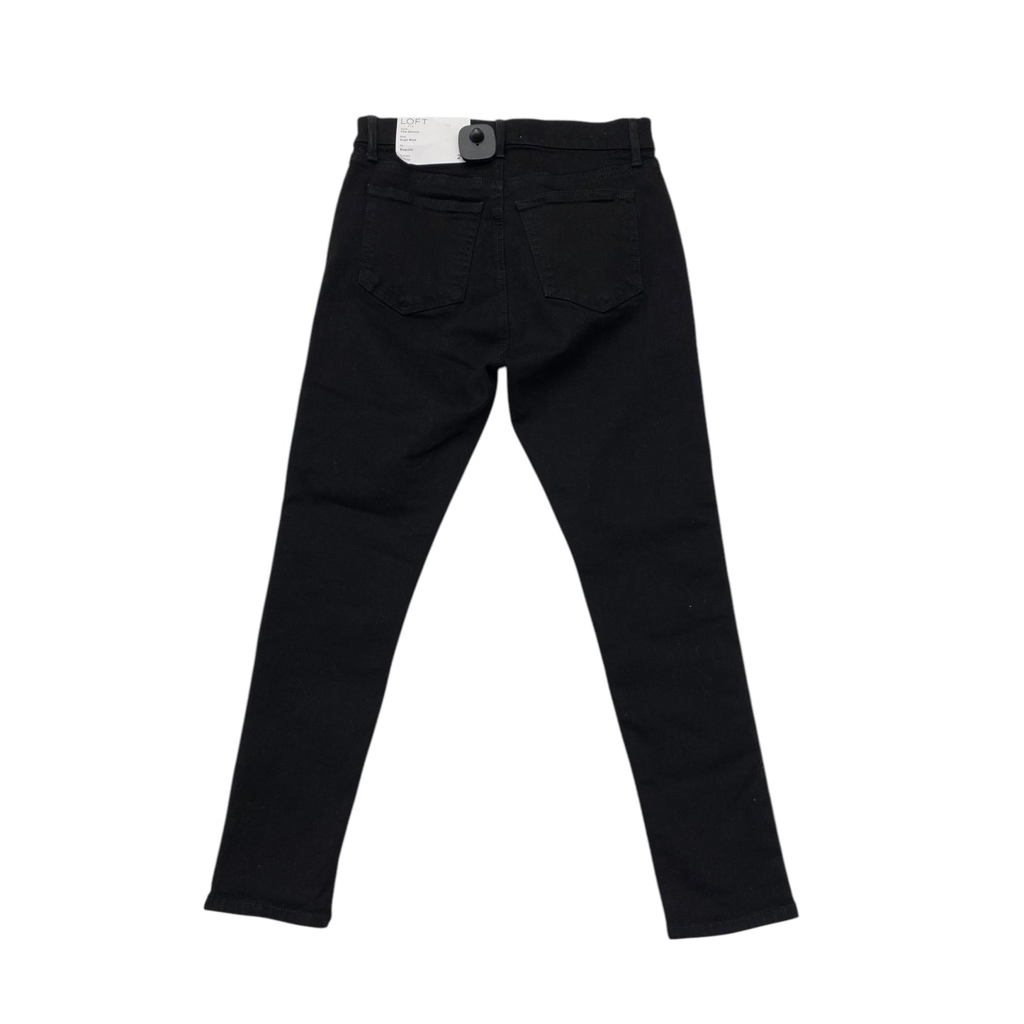 Jeans Skinny By Loft In Black Denim, Size: 0