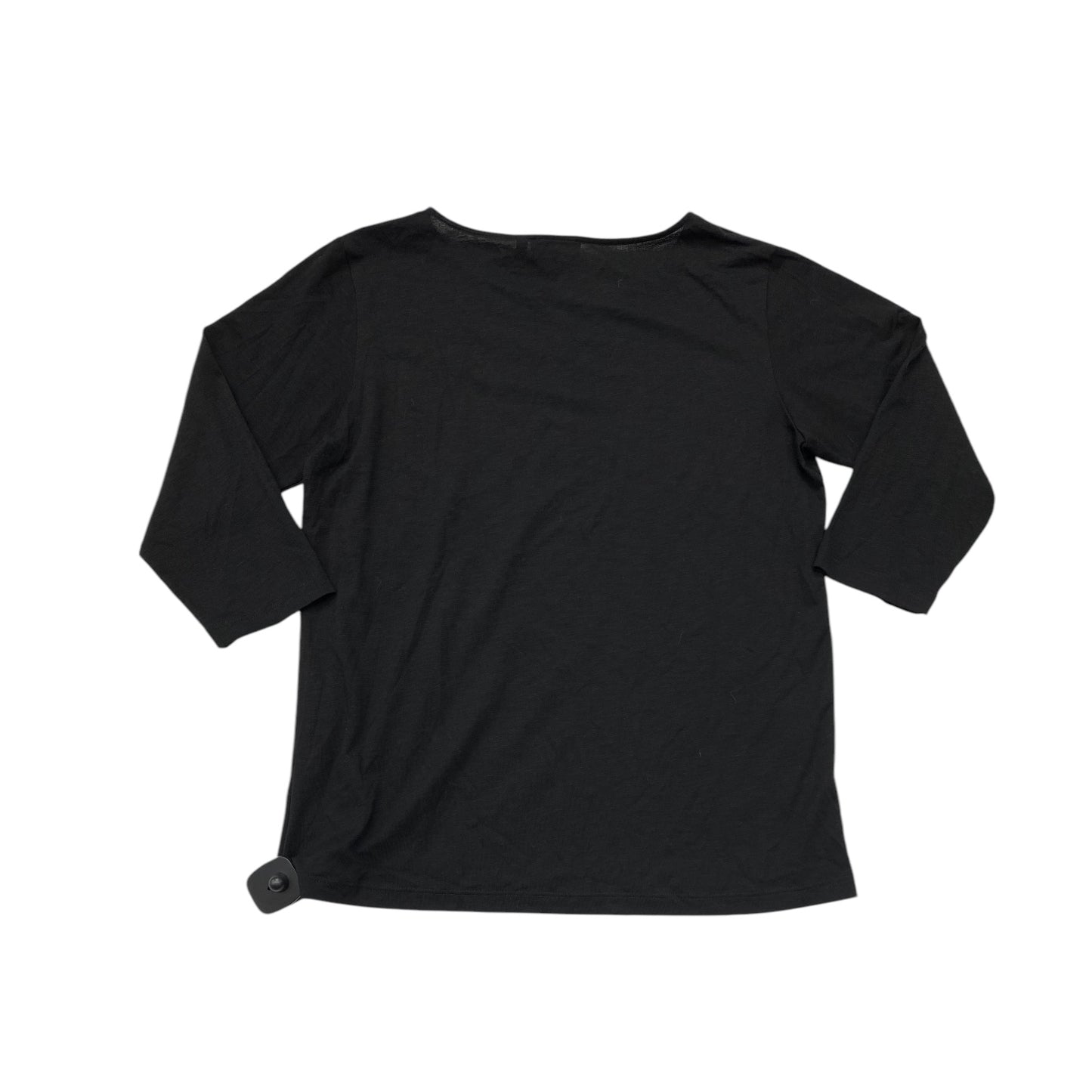 Top Long Sleeve By Theory In Black, Size: L