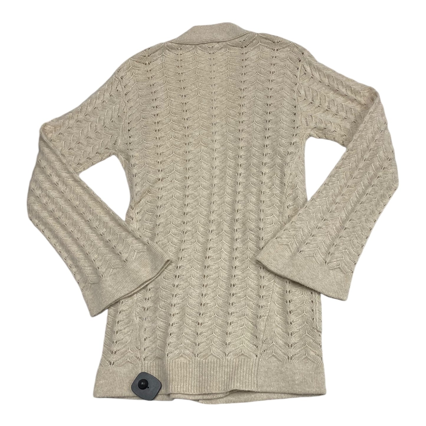 Sweater Cardigan Designer By Johnny Was In Beige, Size: Xs