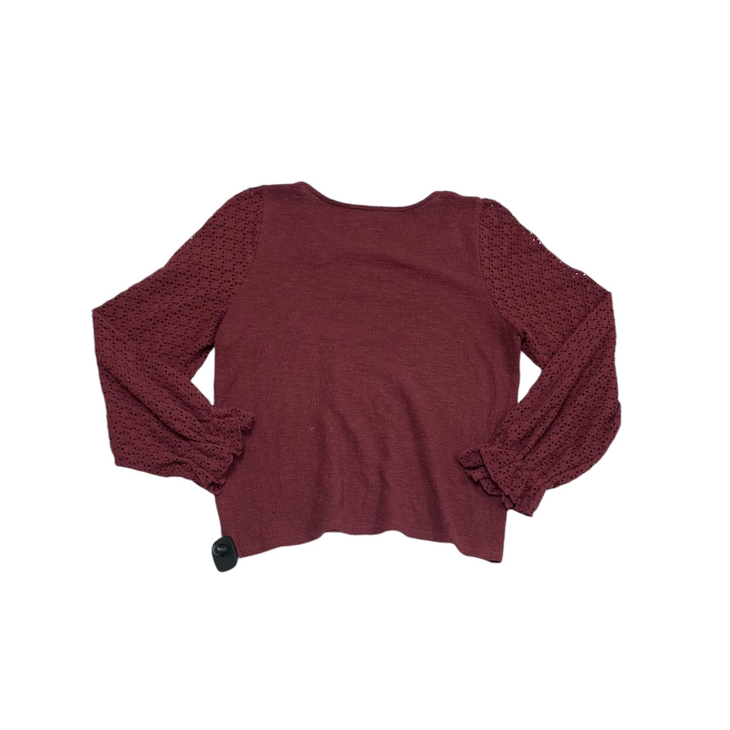 Top Long Sleeve By Madewell In Red, Size: Xs