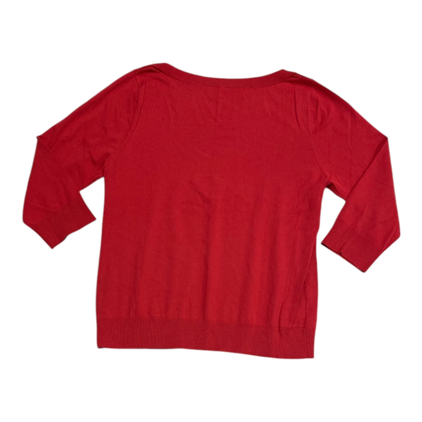 Sweater By Ann Taylor In Red, Size: Xl