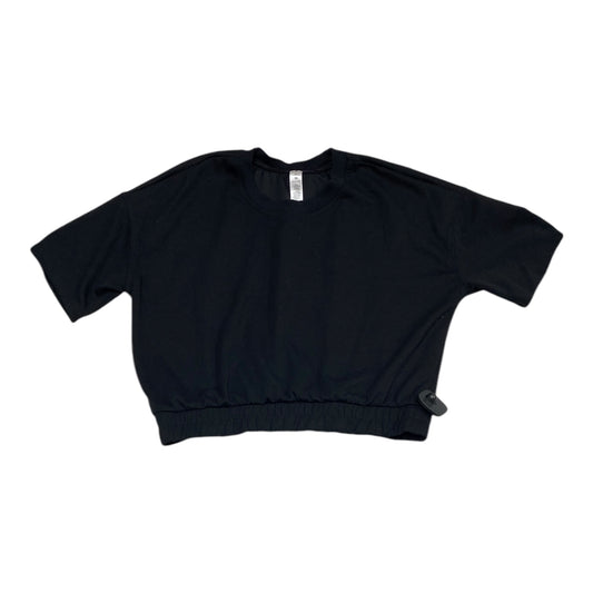 Athletic Top Short Sleeve By Yogalicious In Black, Size: M