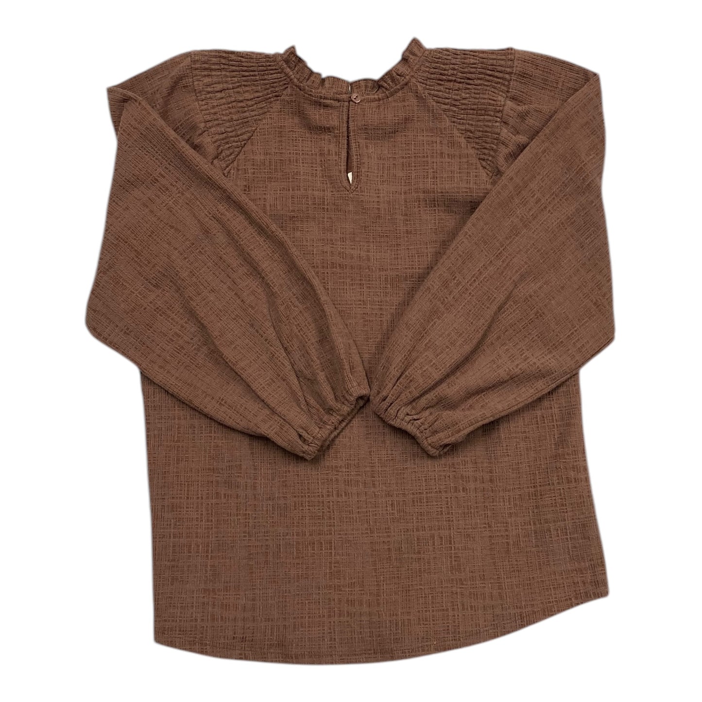 Top Long Sleeve By Current Air In Brown, Size: Xs