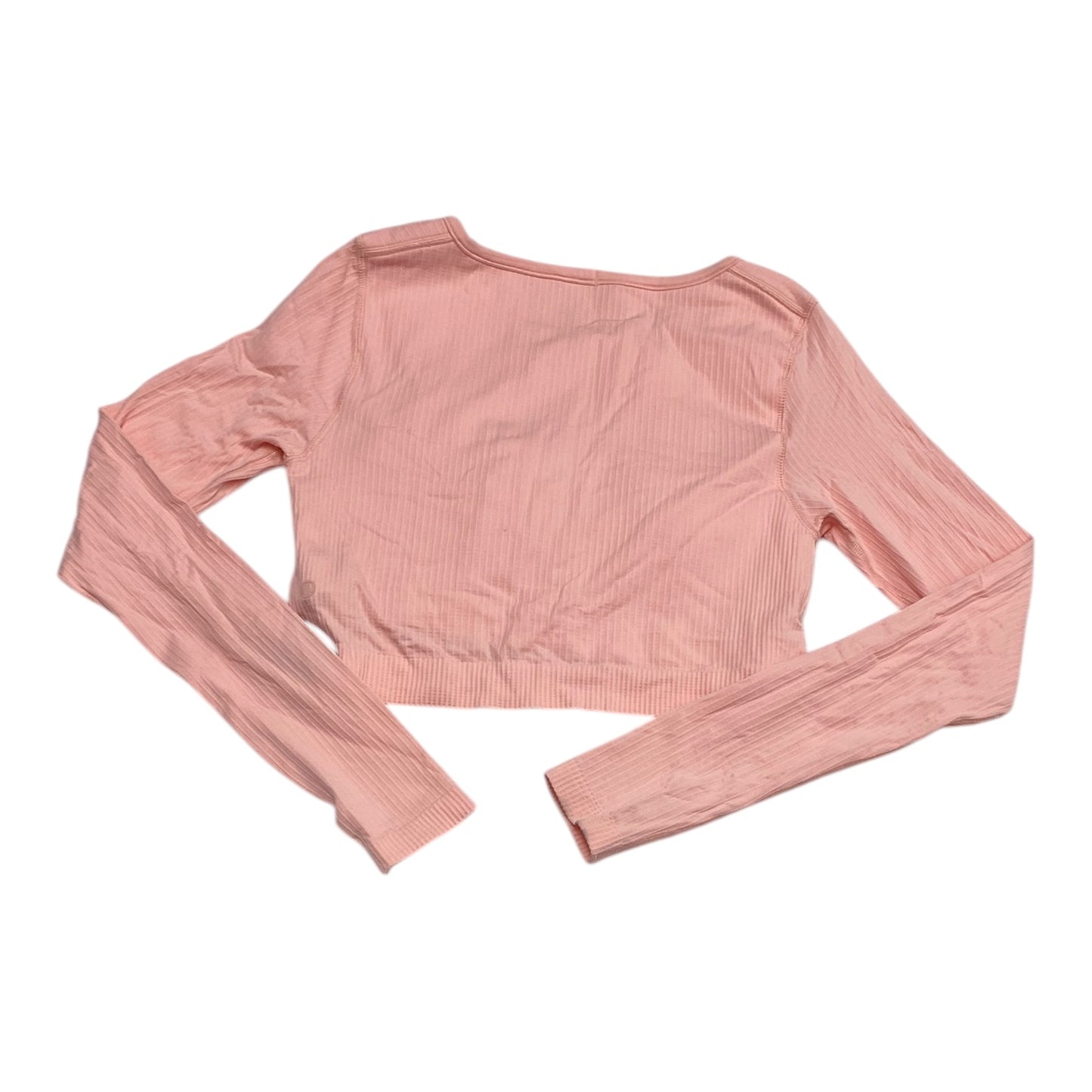 Athletic Top Long Sleeve Collar By Lululemon In Pink, Size: 10