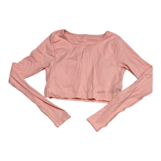 Athletic Top Long Sleeve Collar By Lululemon In Pink, Size: 10