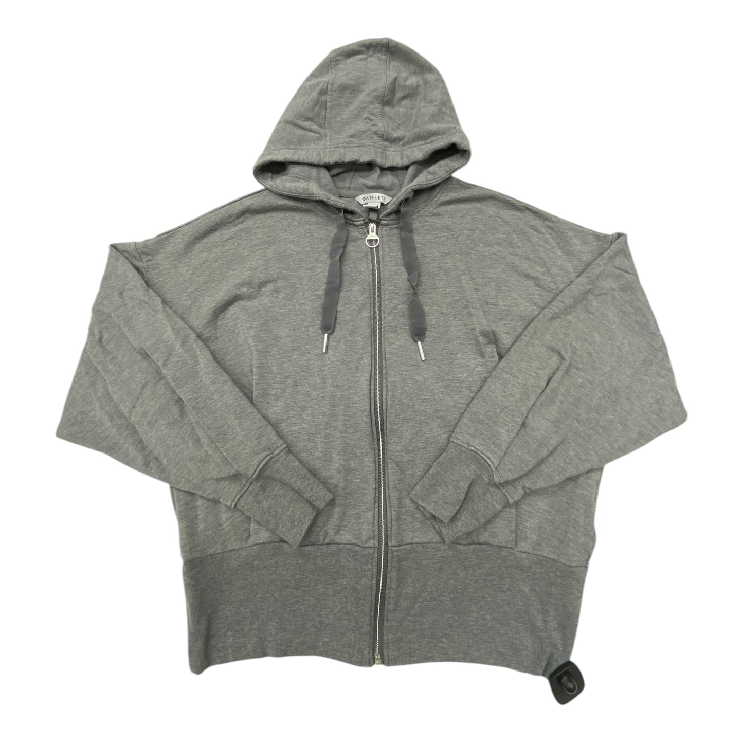 Athletic Sweatshirt Hoodie By Athleta In Grey, Size: L