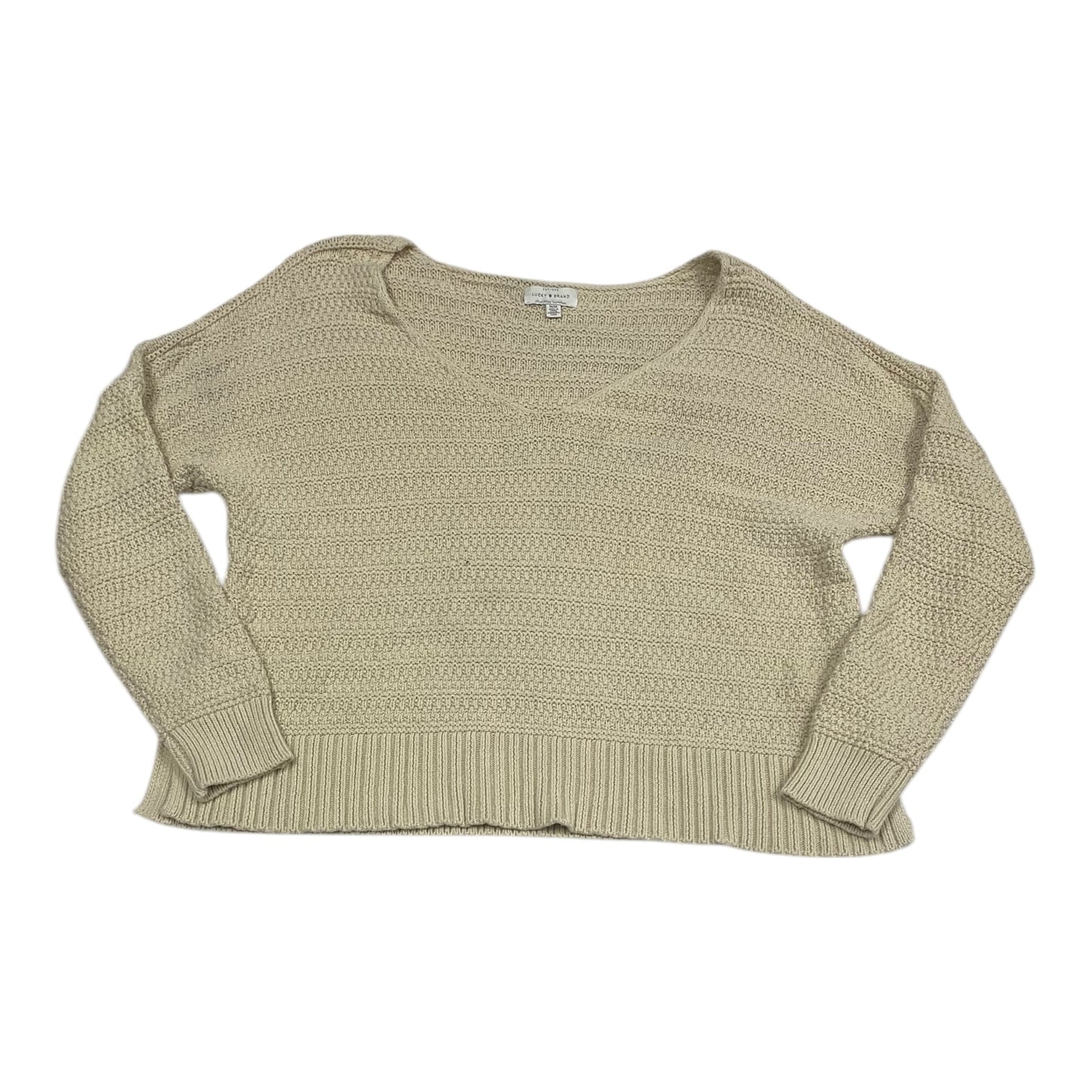 Sweater By Lucky Brand In Cream, Size: M