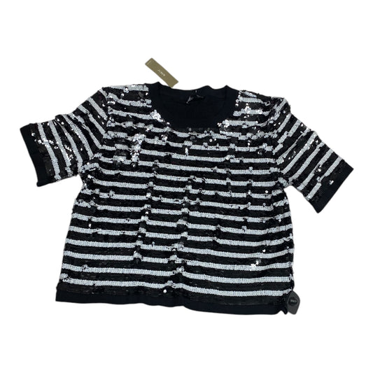 Top Short Sleeve By J. Crew In Black & White, Size: S