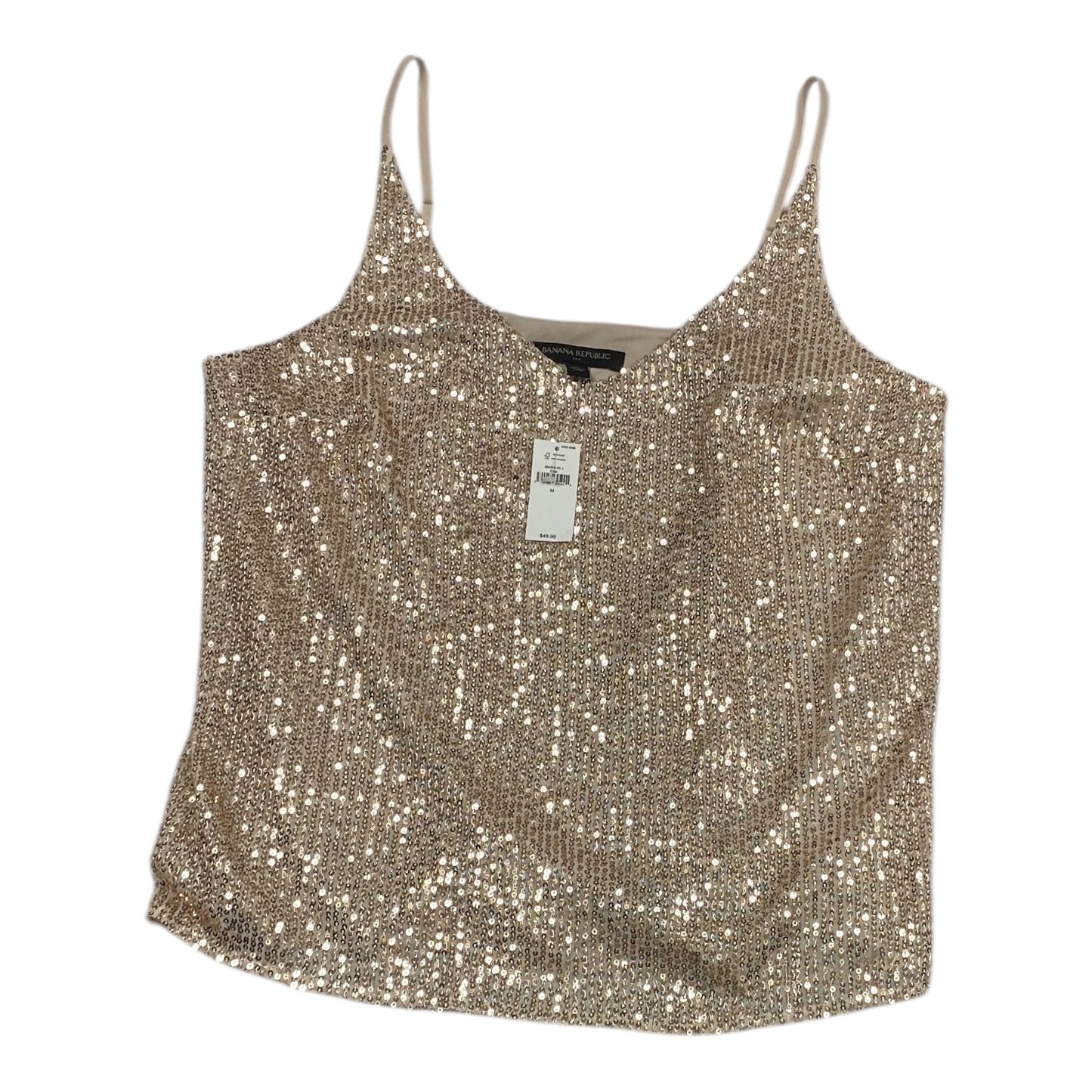 Top Sleeveless By Banana Republic In Rose Gold, Size: M