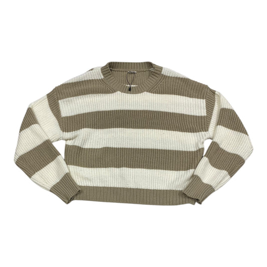 Sweater By Garage In Tan & White, Size: M