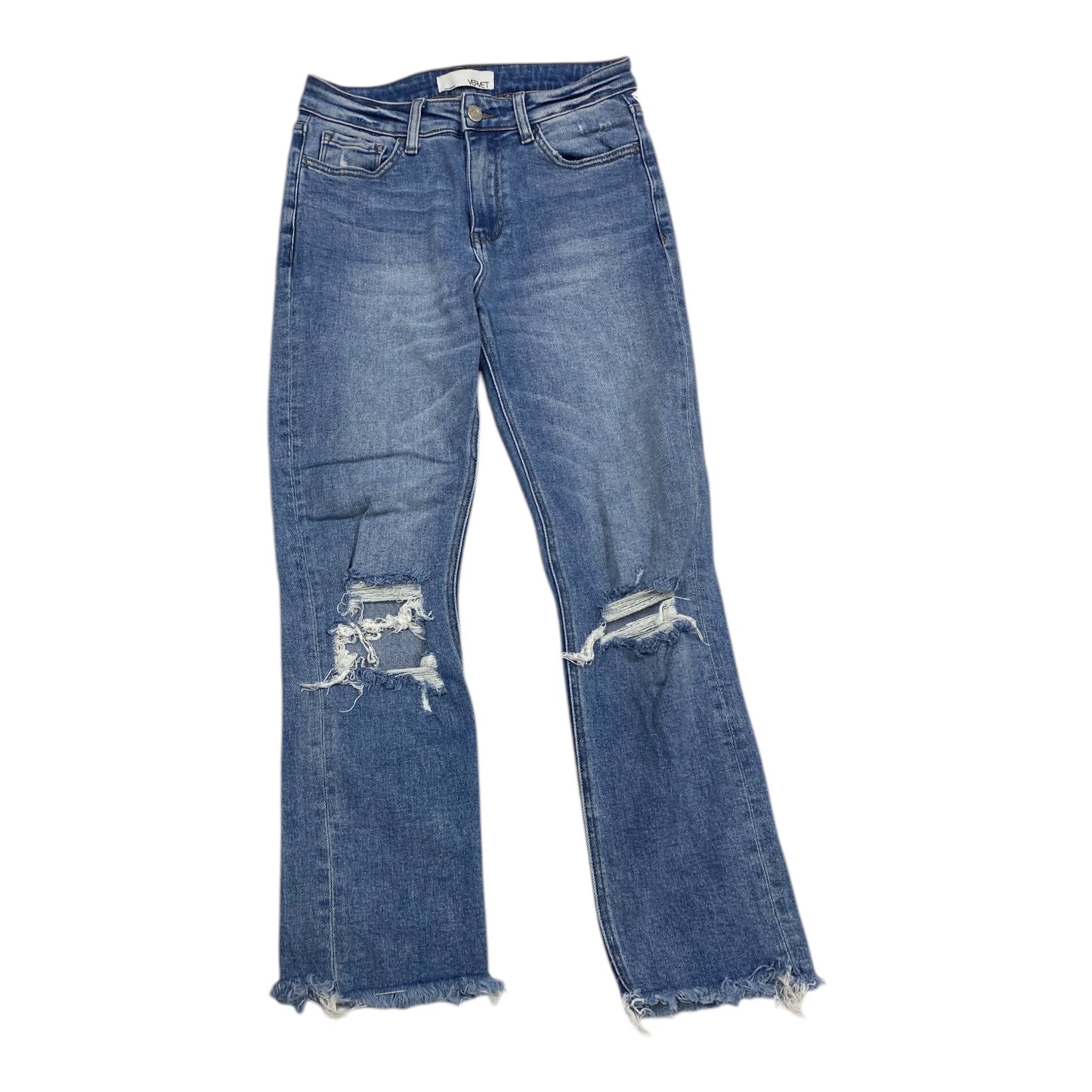 Jeans Straight By Vervet In Blue Denim, Size: 4