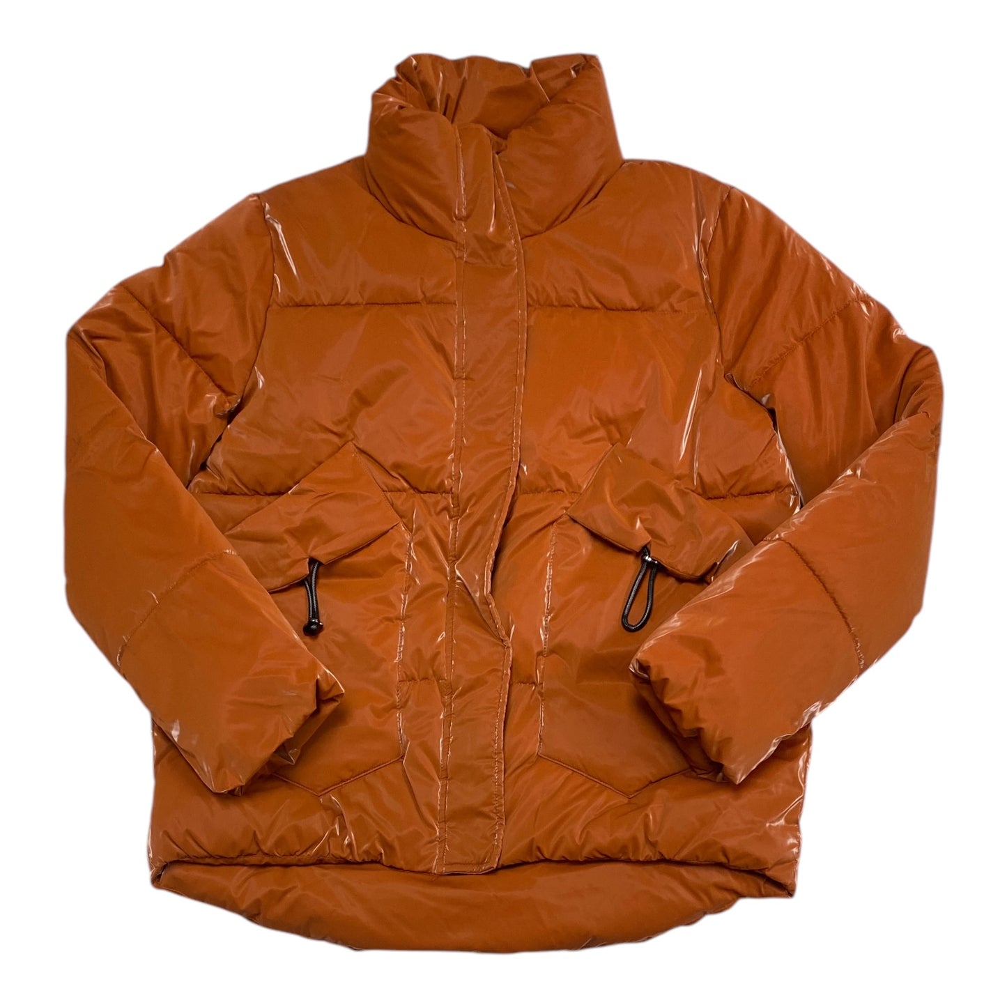 Jacket Puffer & Quilted By Charlie B In Orange, Size: Xs