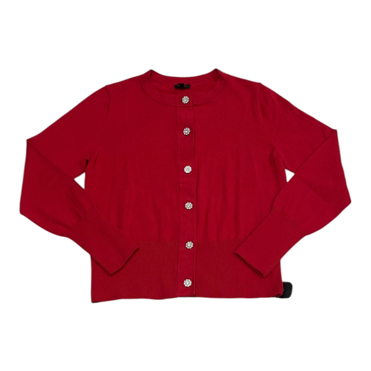 Sweater Cardigan By Talbots In Red, Size: S