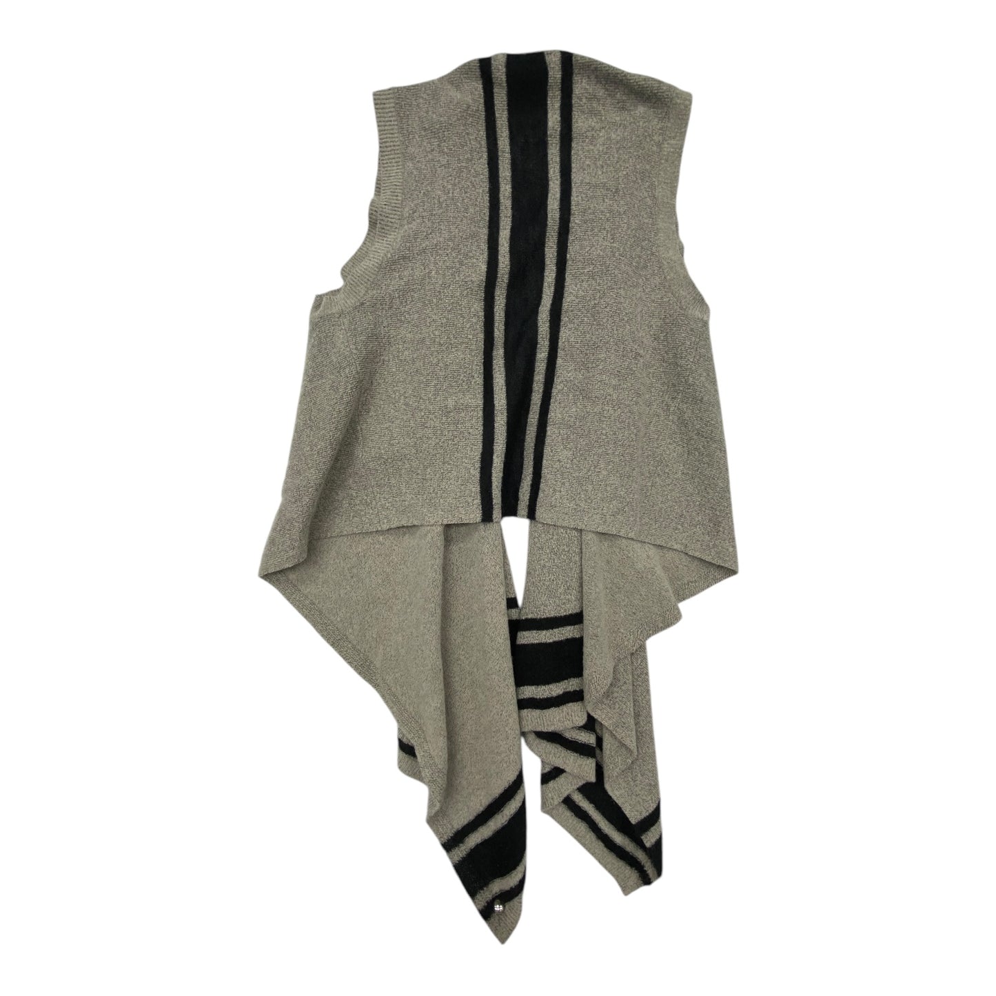Sweater Cardigan By Banana Republic In Black & Grey, Size: L