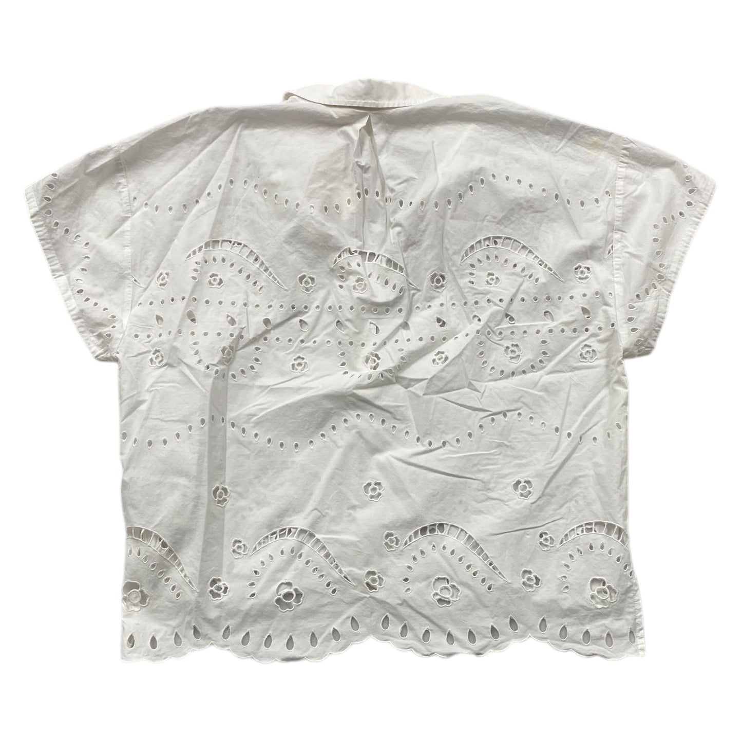 Top Short Sleeve By Maeve In White, Size: Xl