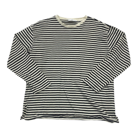 Top Long Sleeve By Mng In Black & White, Size: L