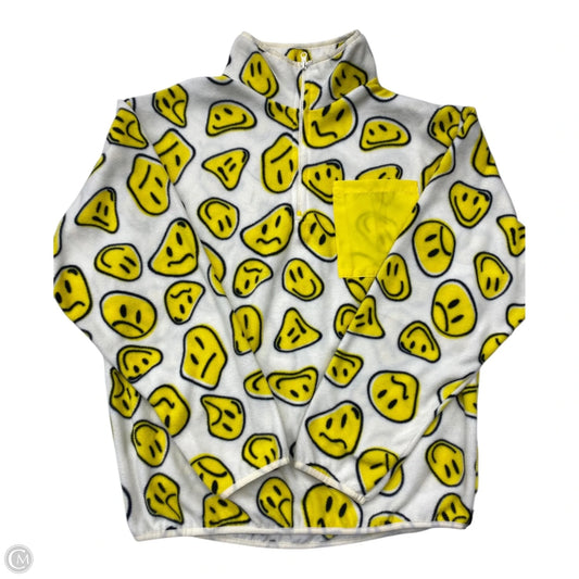Sweatshirt Collar By 4th Dimension In White & Yellow, Size: L