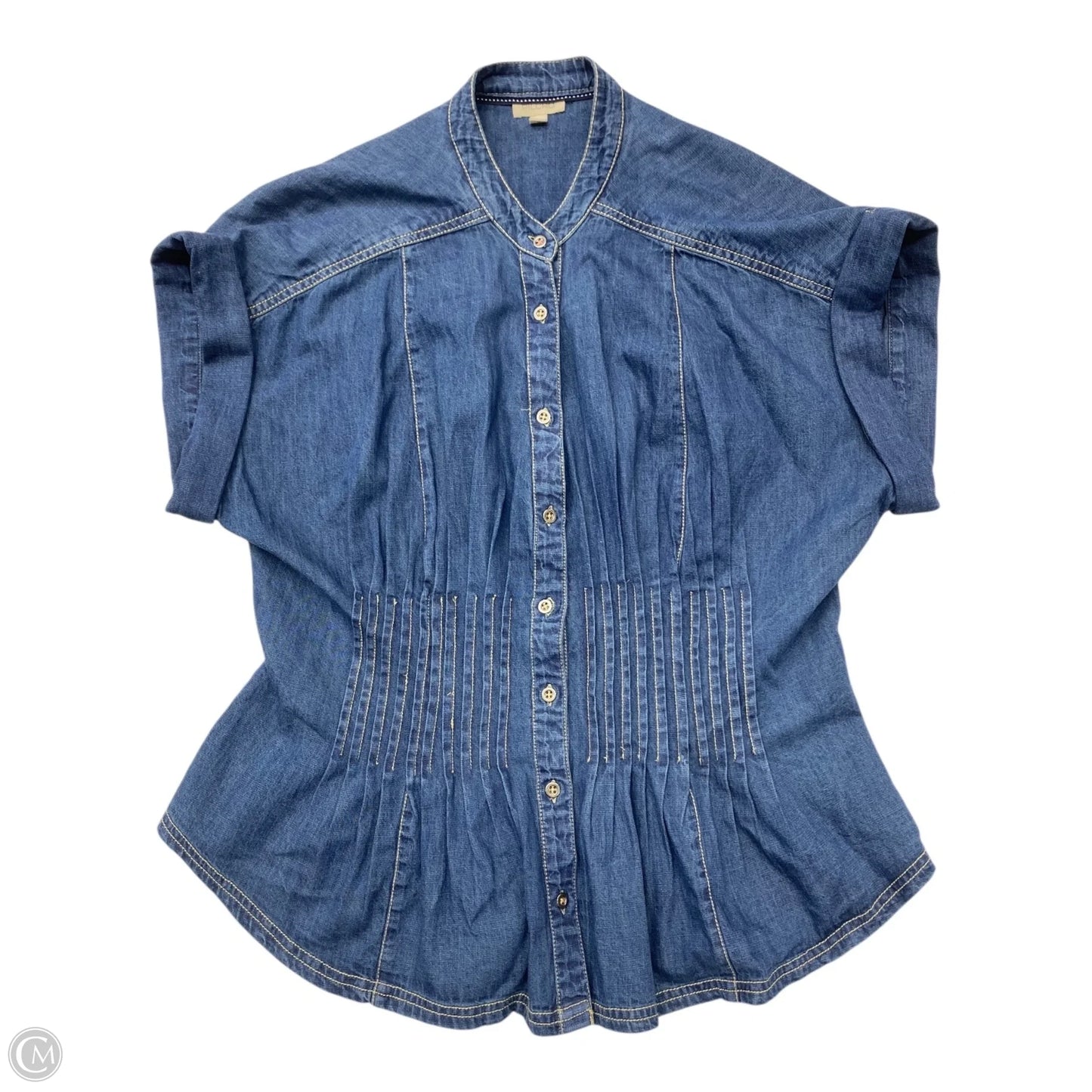 Top Sleeveless By Pilcro In Blue Denim, Size: L