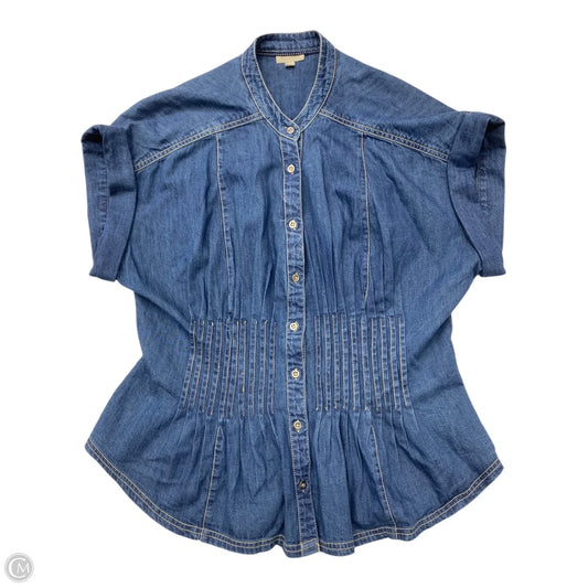 Top Sleeveless By Pilcro In Blue Denim, Size: L