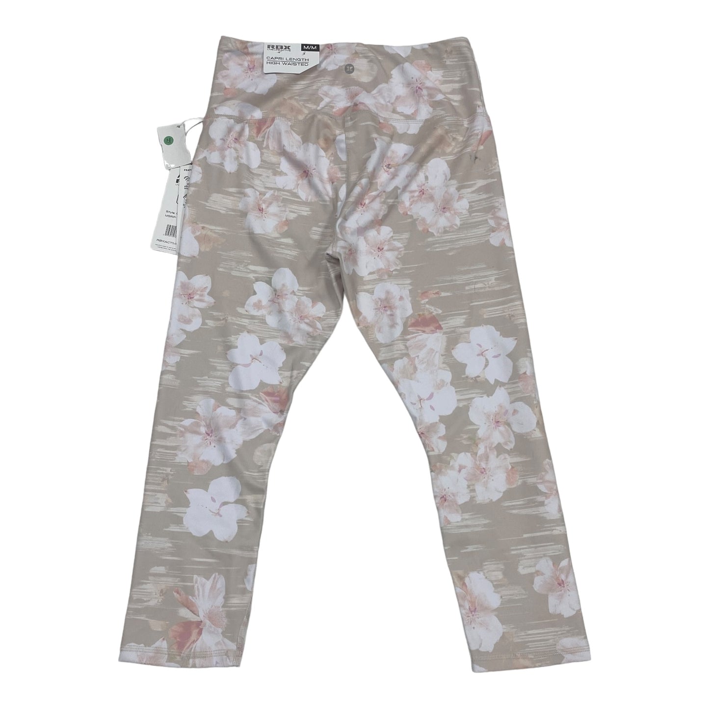 Floral Print Athletic Capris Rbx, Size M