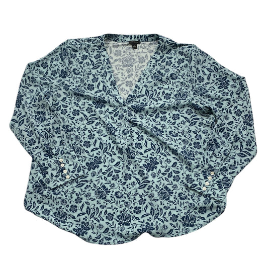 Top Long Sleeve By Ann Taylor In Blue, Size: L