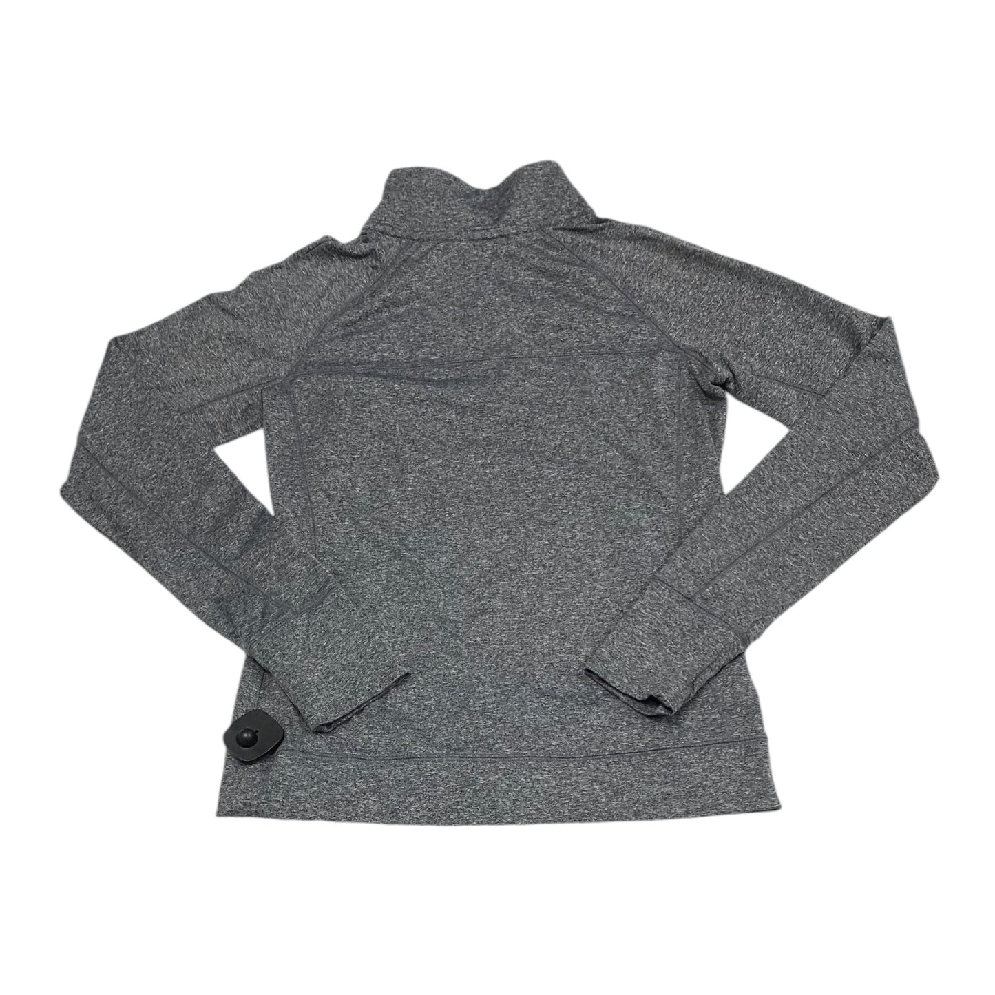 Athletic Top Long Sleeve Collar By Pink In Grey, Size: M