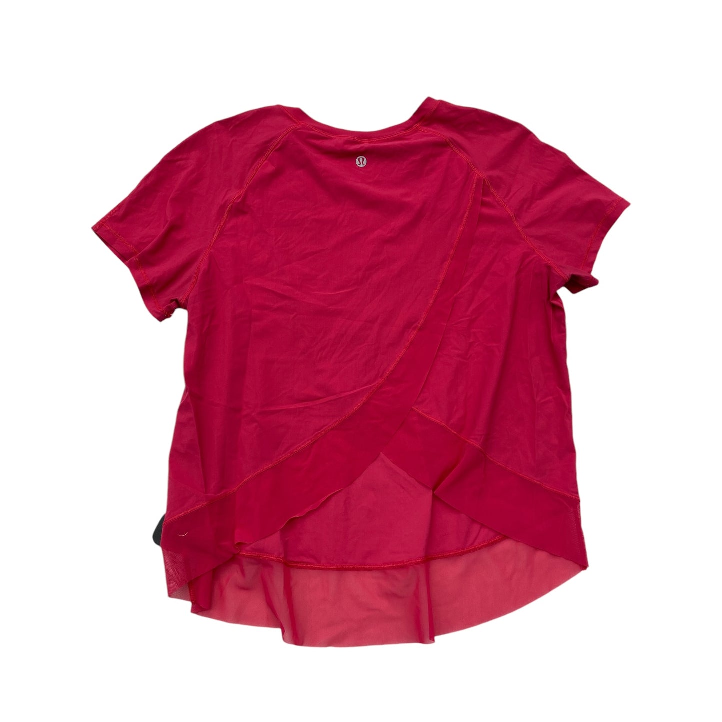 Athletic Top Short Sleeve By Lululemon In Pink, Size: S