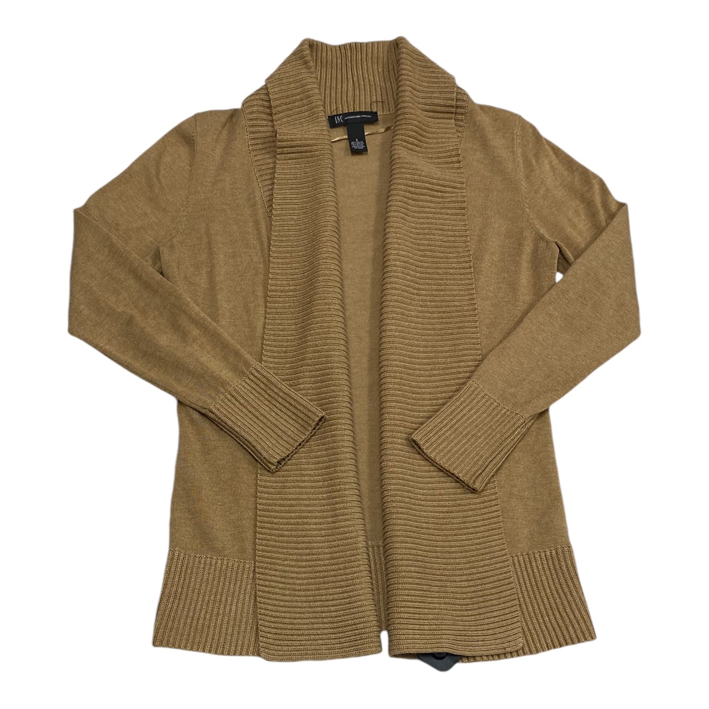 Sweater Cardigan By Inc In Tan, Size: S