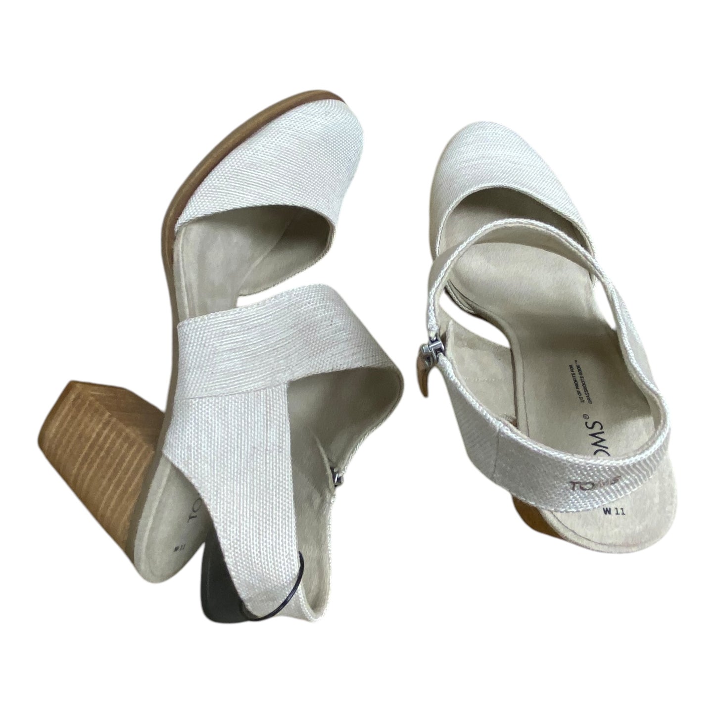 Shoes Heels Block By Toms In Beige, Size: 11