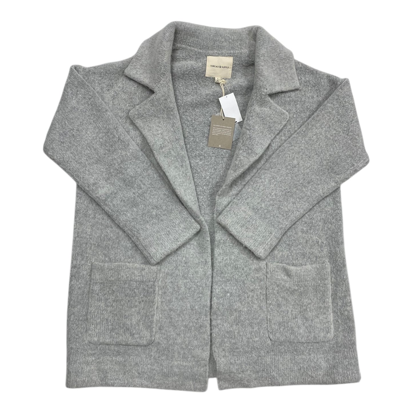 Sweater Cardigan By Thread And Supply In Grey, Size: M