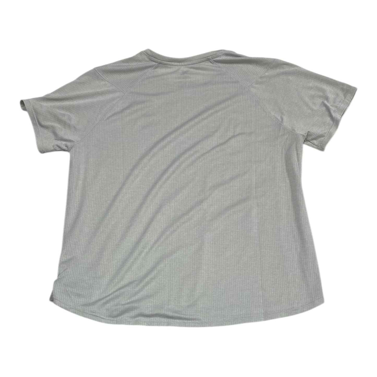 Athletic Top Short Sleeve By New Balance In Grey, Size: L