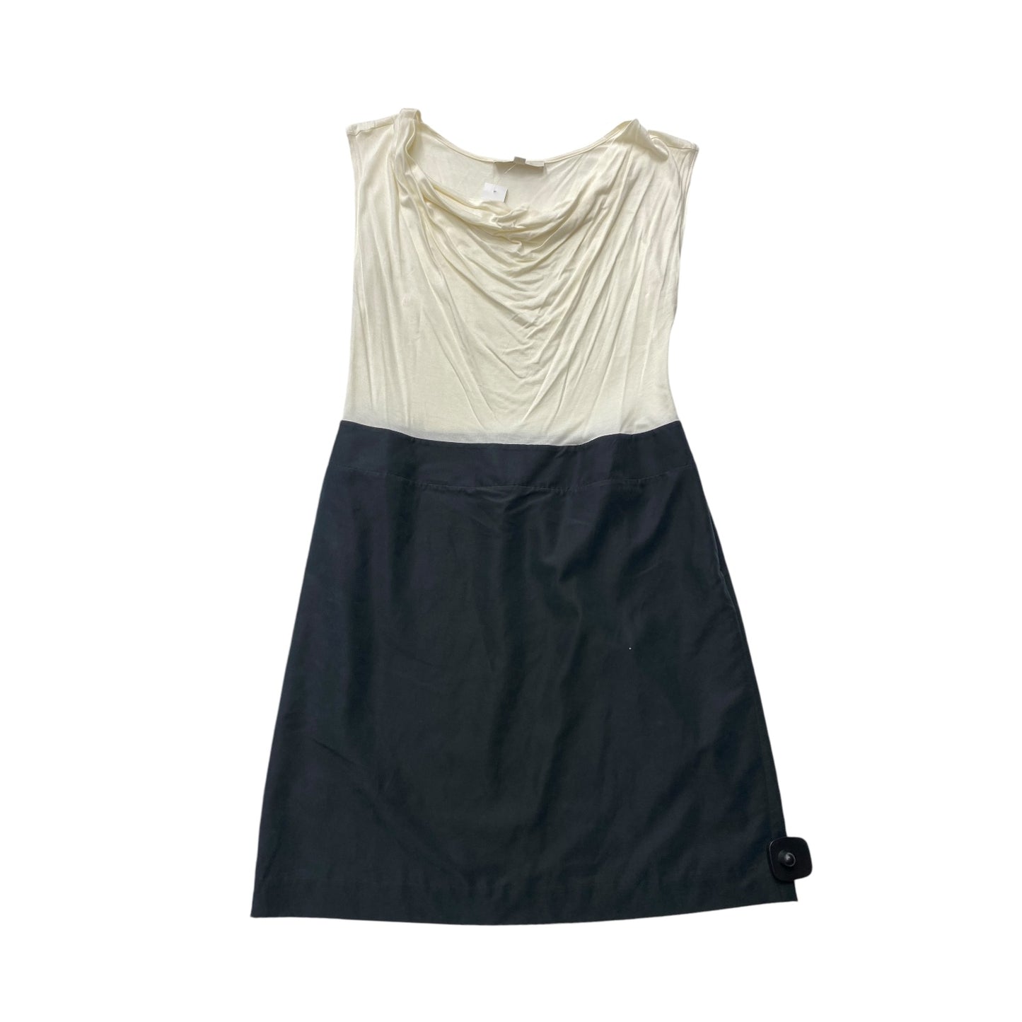 Dress Casual Midi By Loft In Black & Cream, Size: L