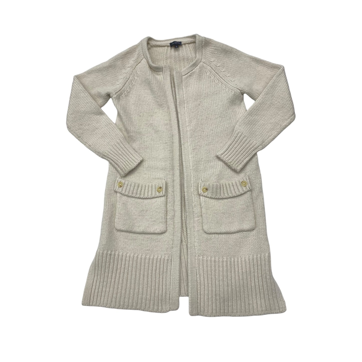 Sweater Cardigan By The Limited In Cream, Size: M