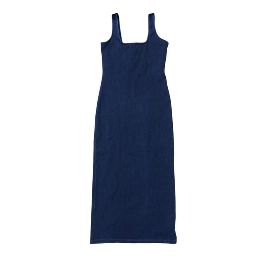 Dress Casual Maxi By Good American In Blue Denim, Size: M