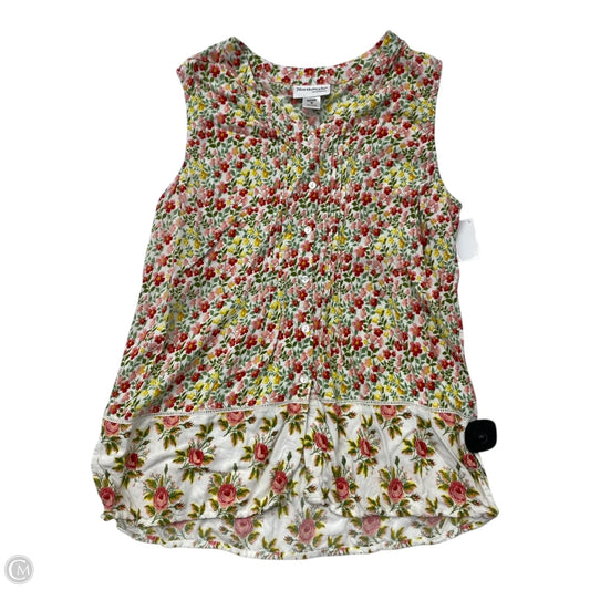 Top Sleeveless By Northstyle In Floral Print, Size: Xl