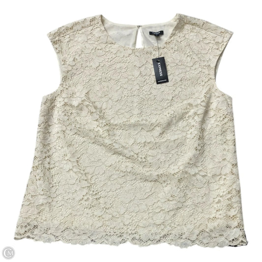 Top Sleeveless By Express In Cream, Size: M